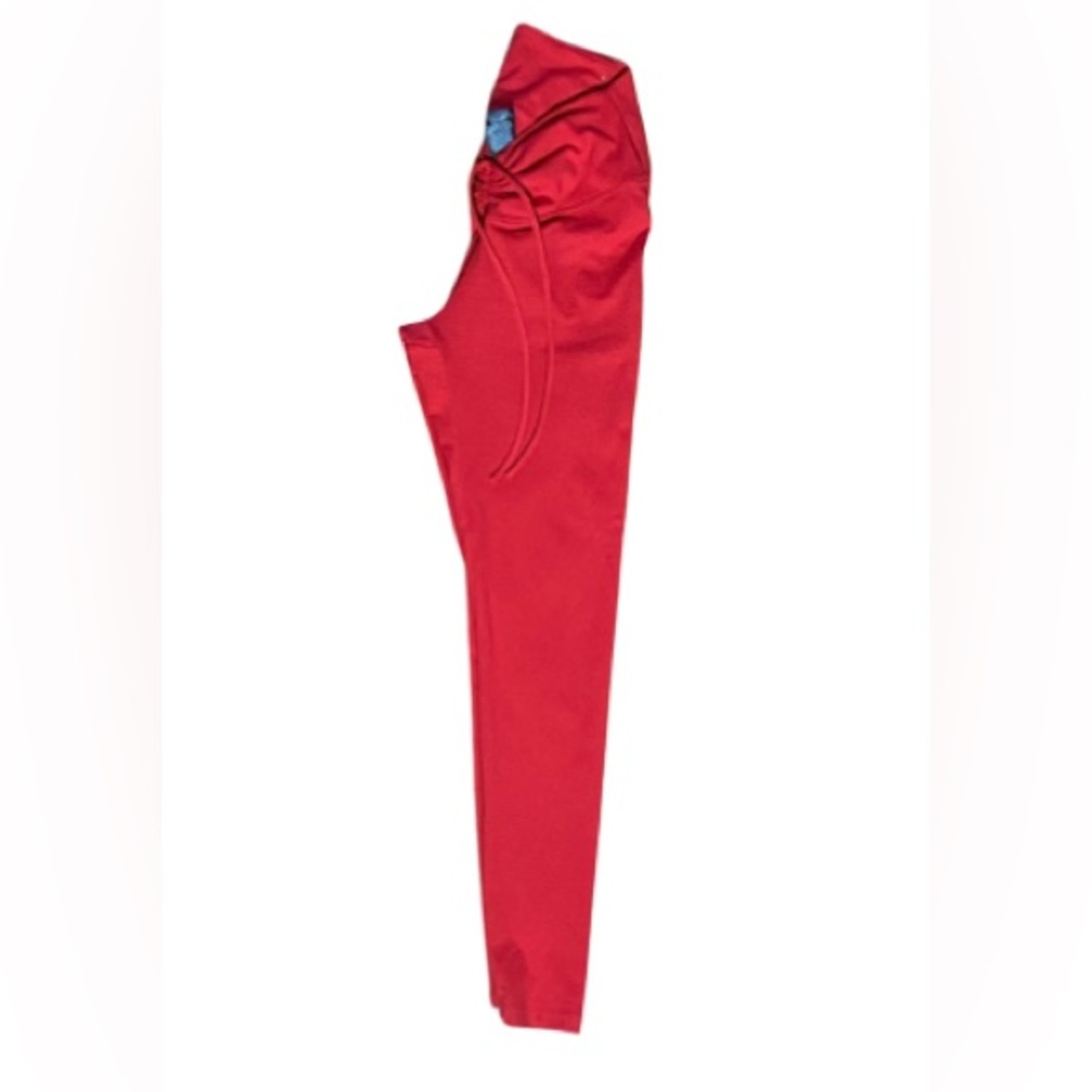 PINK ACTIVE by Victoria’s Secret High Waisted Ruched V Leggings Red NEW